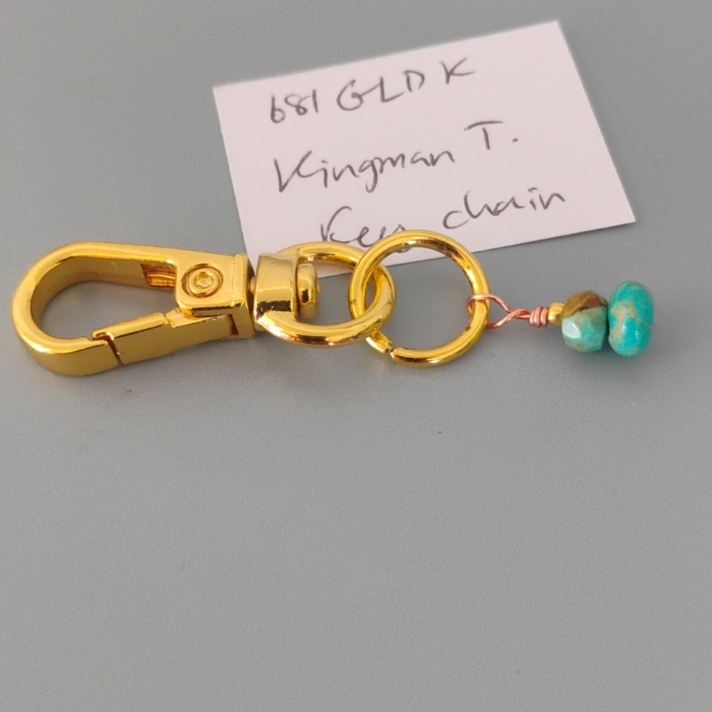 Kingman Turquoise Purse Charm/ Key Chain